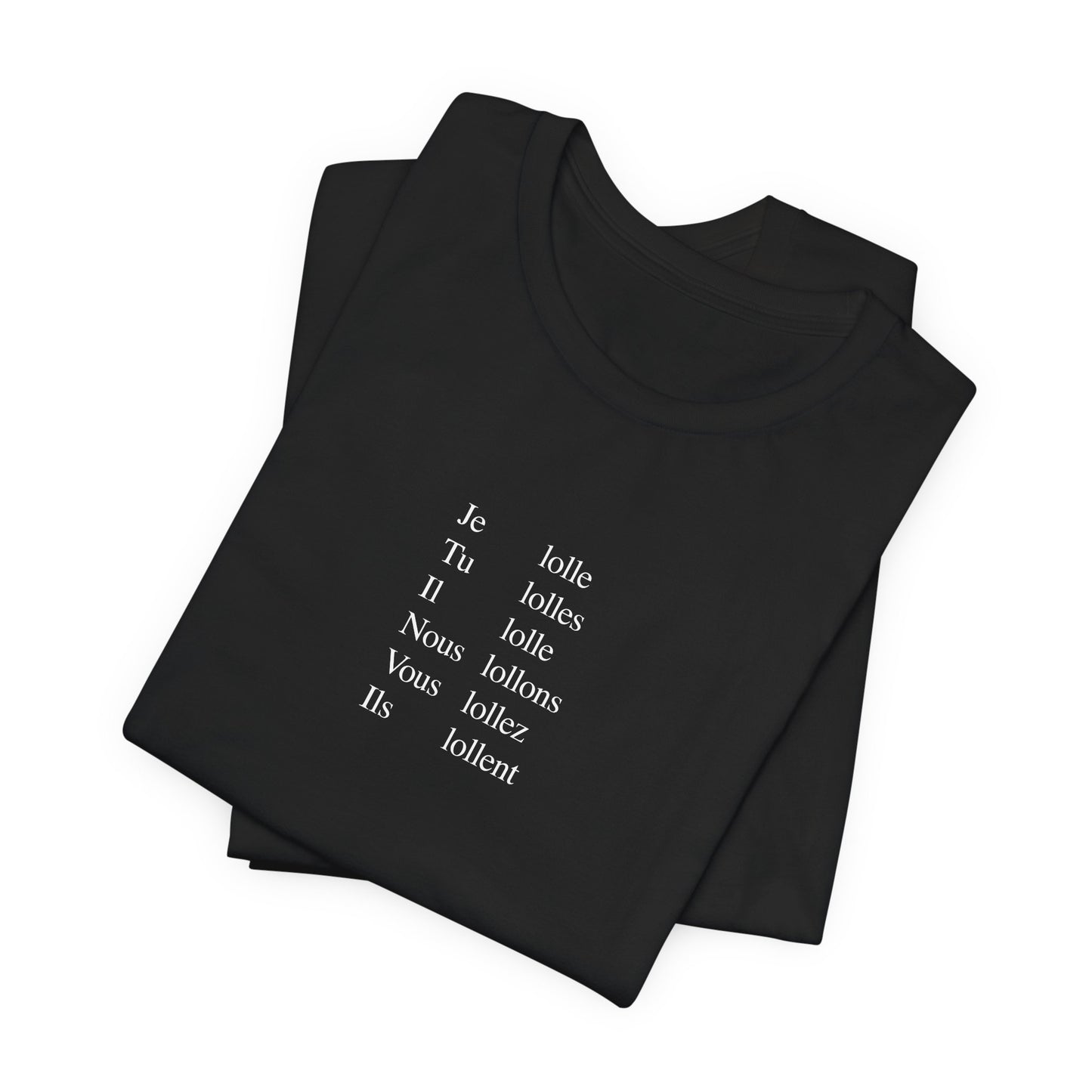 APPAREL: 'Je lolle...' Tee Black