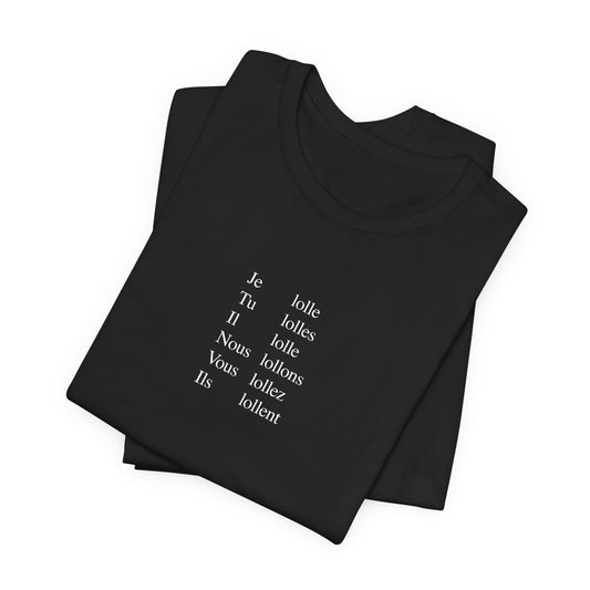 APPAREL: 'Je lolle...' Tee Black